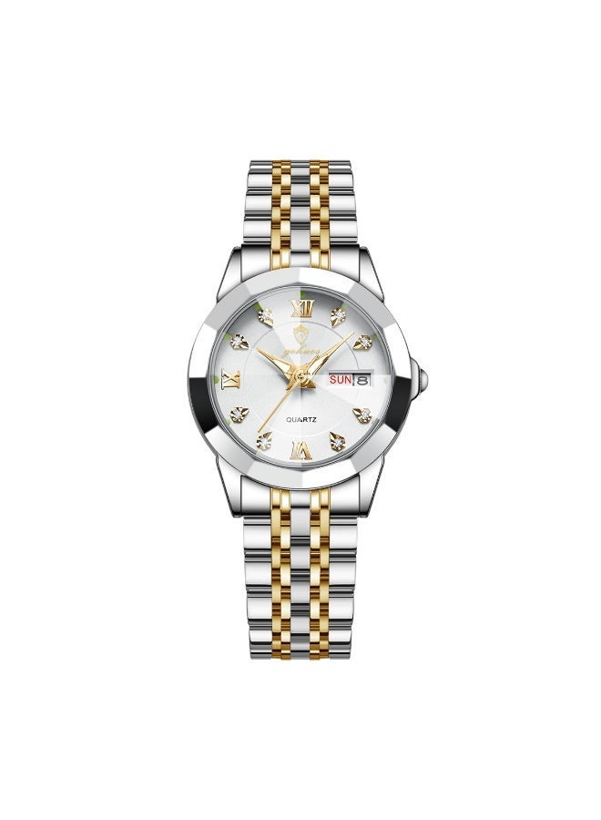 GOHUOS Women's Watch, Top Brand Luxury Stainless Steel Band Water Resistant Quartz Analog Classic Ladies Wrist Watch - 27mm - Mother or Girlfriend Gift - Image 4