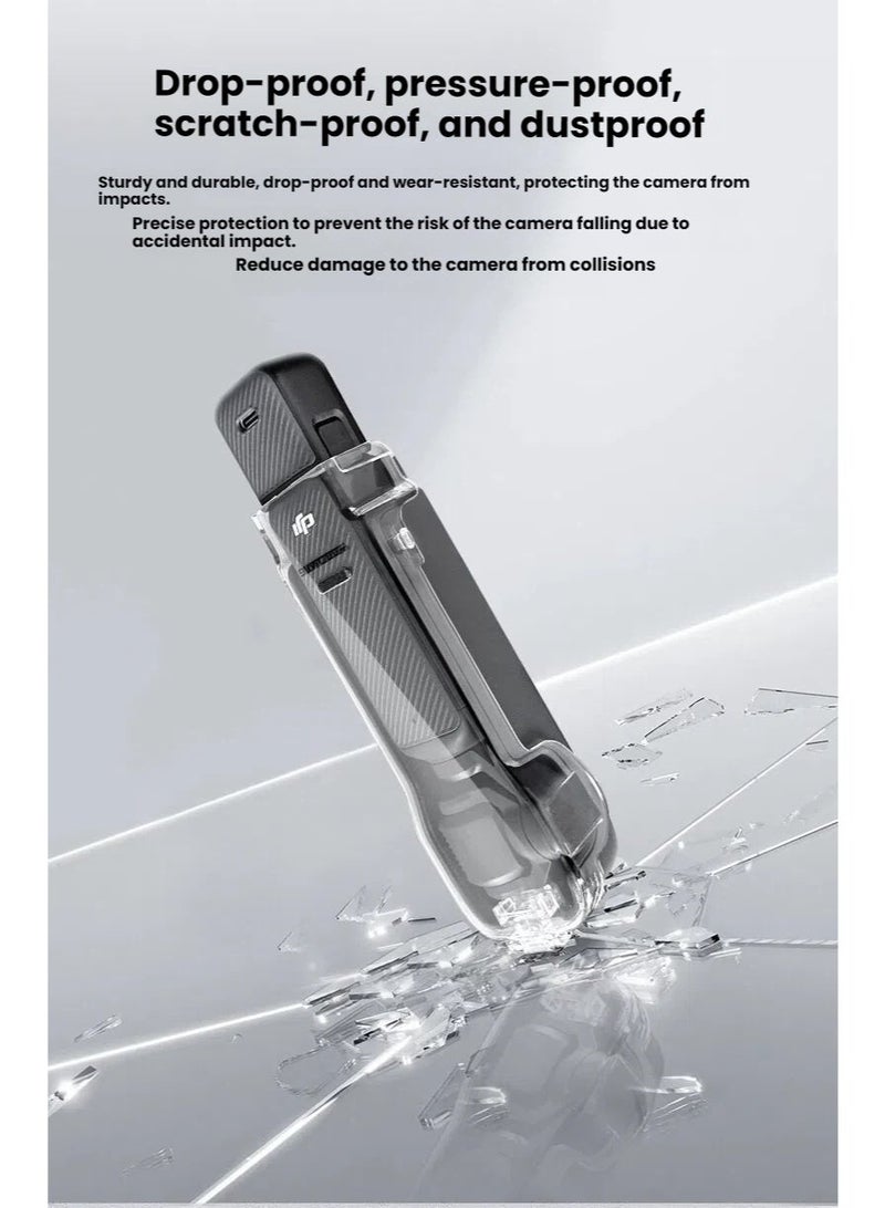 NIBEMINENT DJI OSMO Pocket 3 Accessory Kit, Clear Lid Protective Case Cover, Tempered Glass Screen Protector, Lens Protector - Image 4