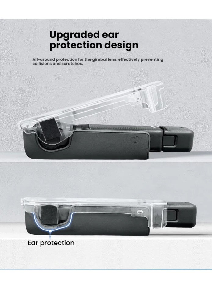 NIBEMINENT DJI OSMO Pocket 3 Accessory Kit, Clear Lid Protective Case Cover, Tempered Glass Screen Protector, Lens Protector - Image 5