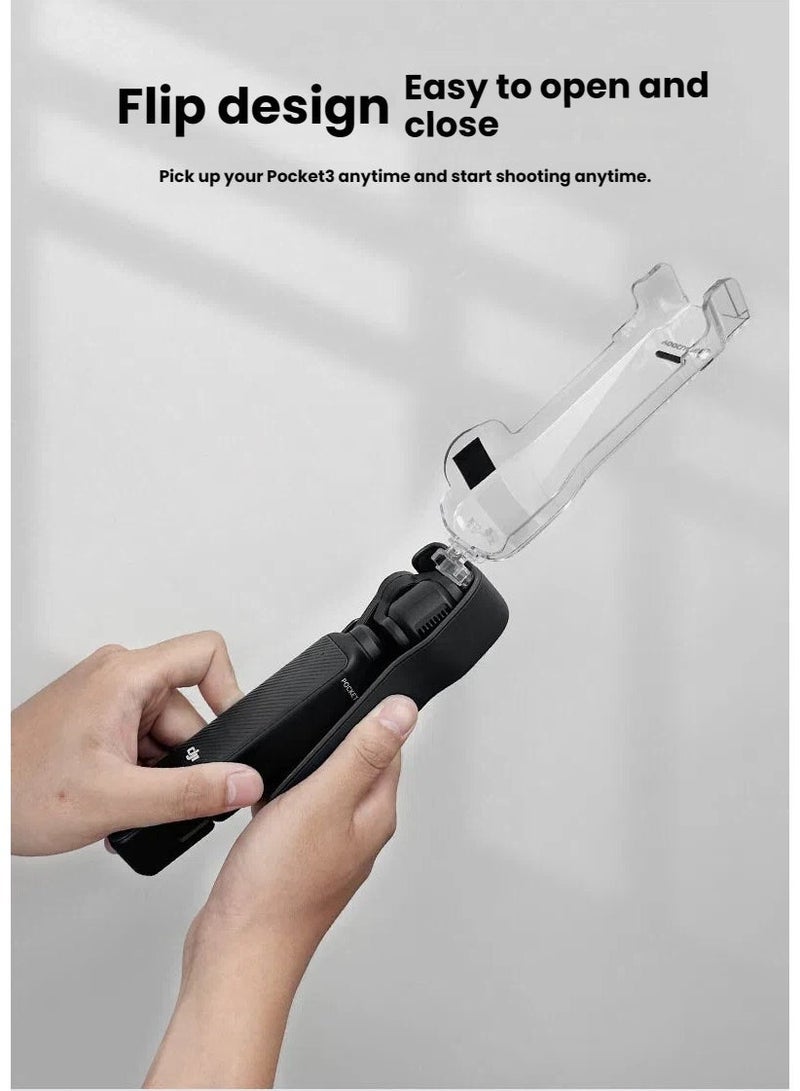 NIBEMINENT DJI OSMO Pocket 3 Accessory Kit, Clear Lid Protective Case Cover, Tempered Glass Screen Protector, Lens Protector - Image 3