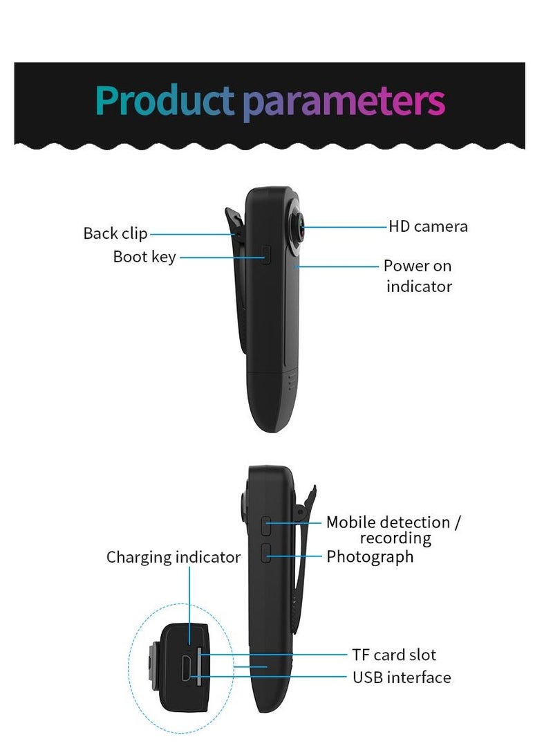 GULFLINK Mini Camera HD 1080P Pen Pocket Cam Micro Video Recorder Night Vision Motion Detection Small Security Camera - Image 5