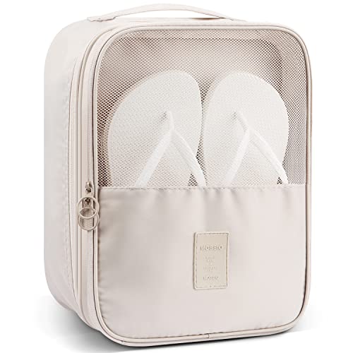 Mossio Shoe Bag,Mossio Large Waterproof Shoe Organizer with Zipper for Men & Women Beige - Image 1