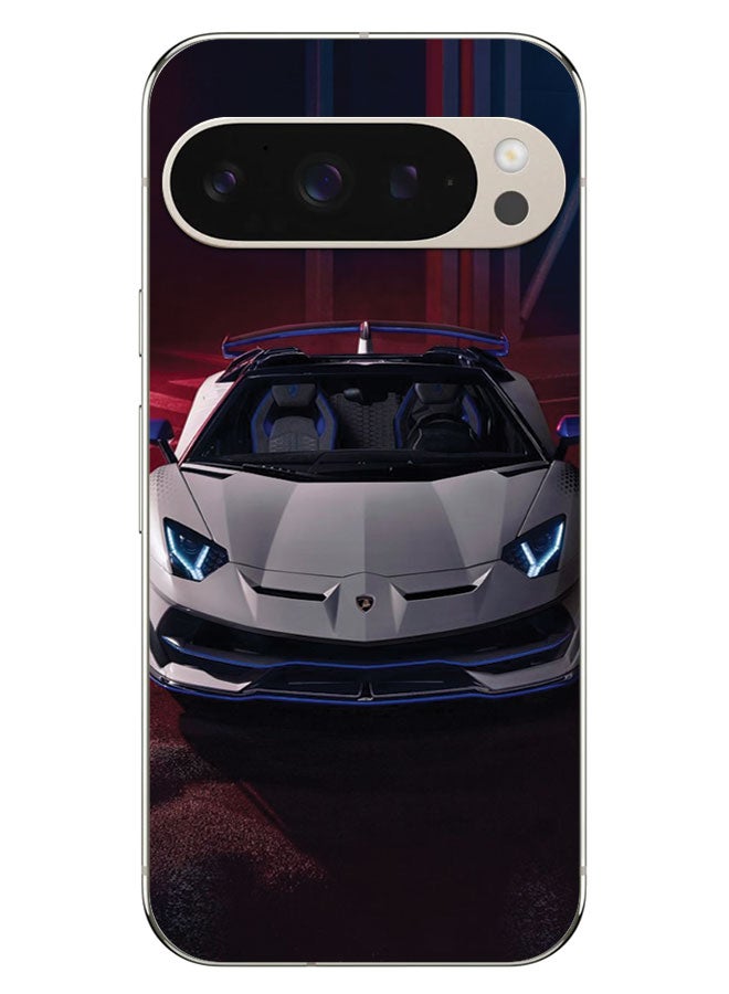 EYE CATCH Printed Protective Case Cover For Google Pixel 9 Pro  -  White Lamborghini - Image 1