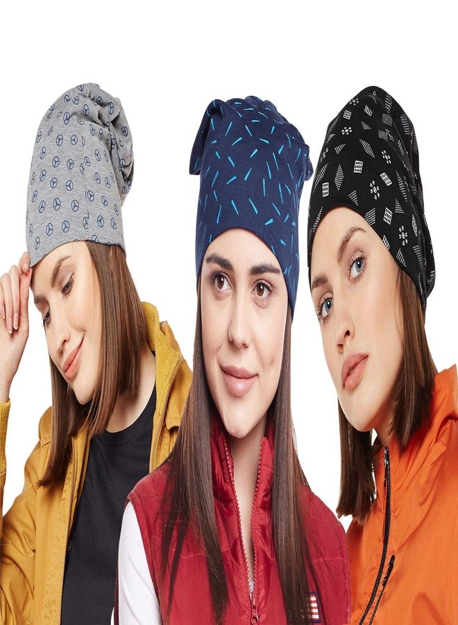 Mack Jonney قبعة ماك جوني القطنية للنساء (عبوة من 3 قطع) - Cap__PRT__3NVY__4MLG__2BLK__03- - Image 1