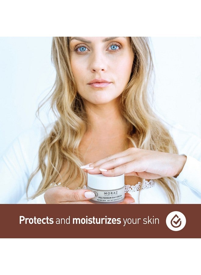 موراز كريم موراز العشبي النهاري للبشرة العادية إلى الدهنية - كريم وجه مضاد للشيخوخة خالٍ من البارابين ومعزز بالكولاجين للنساء مع مستخلص بوليغونوم بنسبة 75% وزيت الجوجوبا - كريم فيتامين هـ، 1.7 أونصة سائلة - Image 4