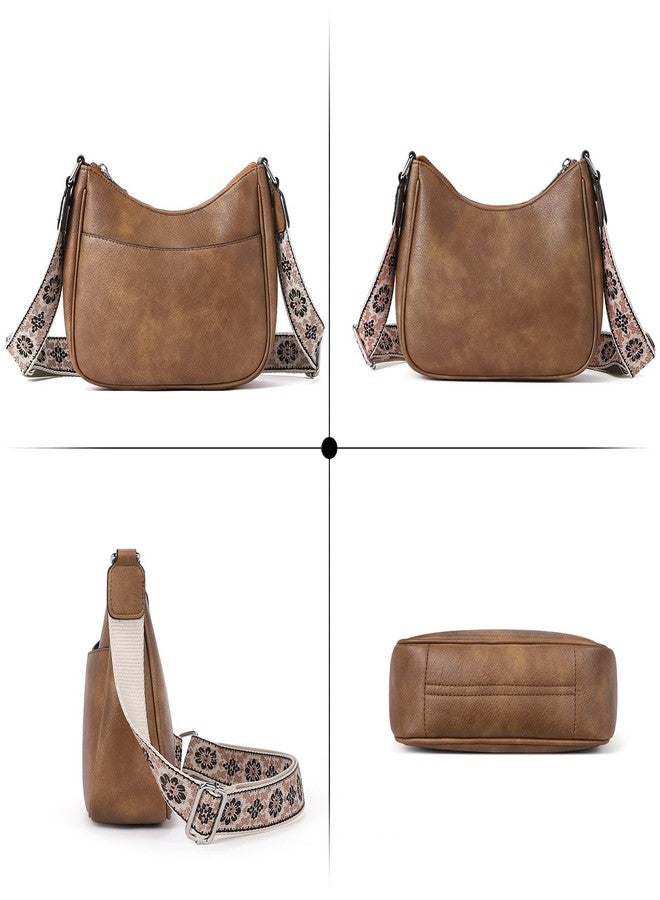 WJCD Women's Crossbody Handbags Vegan Leather Shoulder Bag with Adjustable Strap, Lightweight Small Purse for Everyday Essentials (Brown) - Image 4