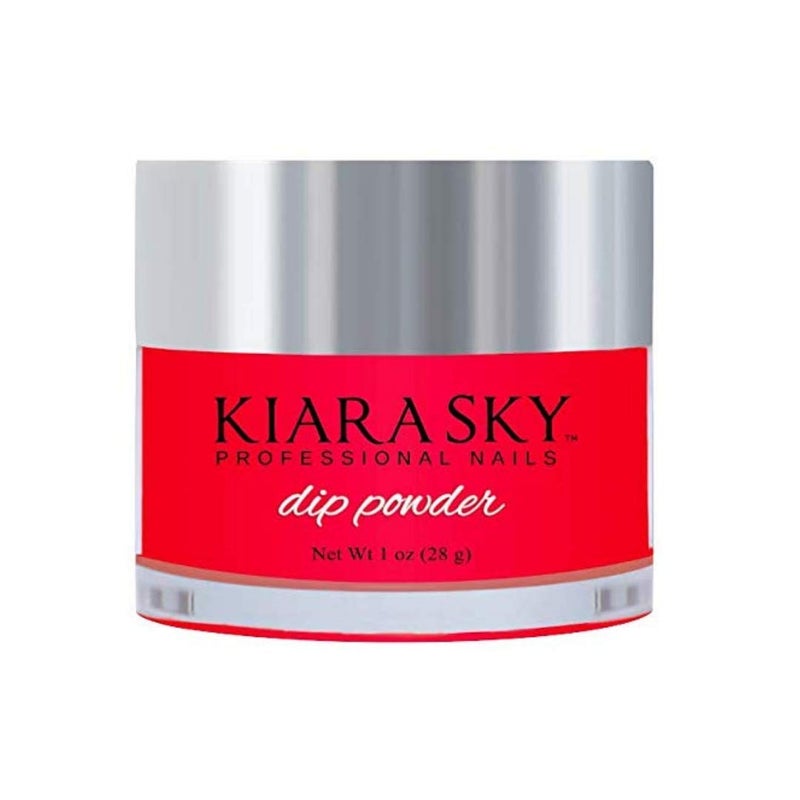 Kiara Sky Glow Collection Dip Powder 1 oz | Activate with UV, LED or sunlight | Red Hot Glo