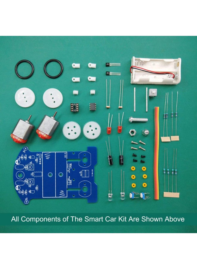 VOGURTIME Soldering Project kit Solder Learning Practice for School Electronic Education, Great Fun Gift for Electronics Hobbyists and Trainer (D2-5 Smart Car Kit) - Image 2
