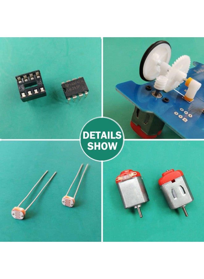 VOGURTIME Soldering Project kit Solder Learning Practice for School Electronic Education, Great Fun Gift for Electronics Hobbyists and Trainer (D2-5 Smart Car Kit) - Image 3