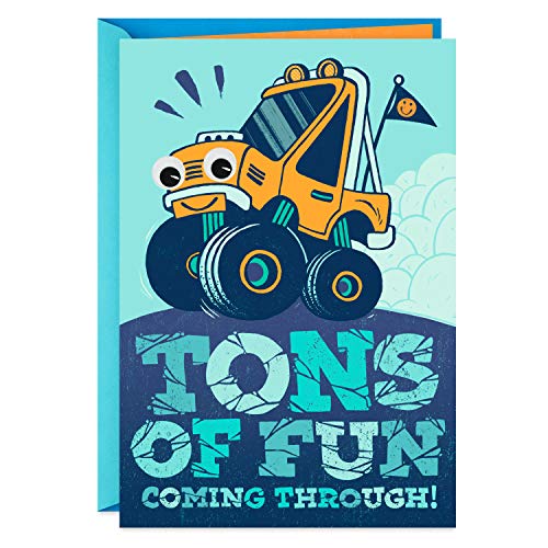 Hallmark Birthday Card for Kids (Monster Truck Sticker) - Image 1