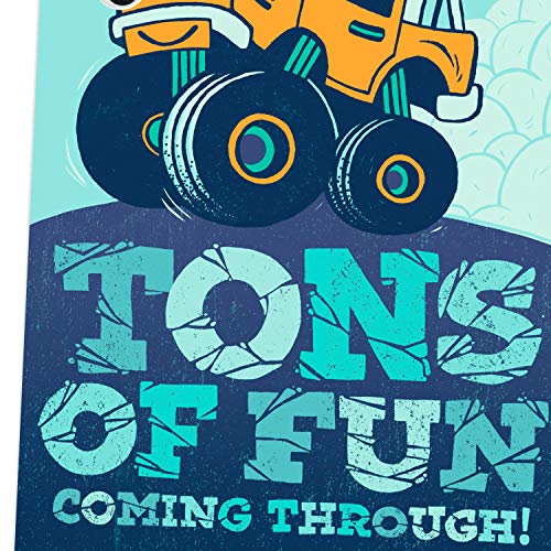 Hallmark Birthday Card for Kids (Monster Truck Sticker) - Image 4