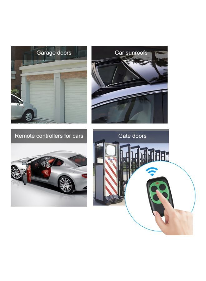 NIBEMINENT 4-Channel Wireless RF Remote Controlled Key Fob Green/Black - Image 3