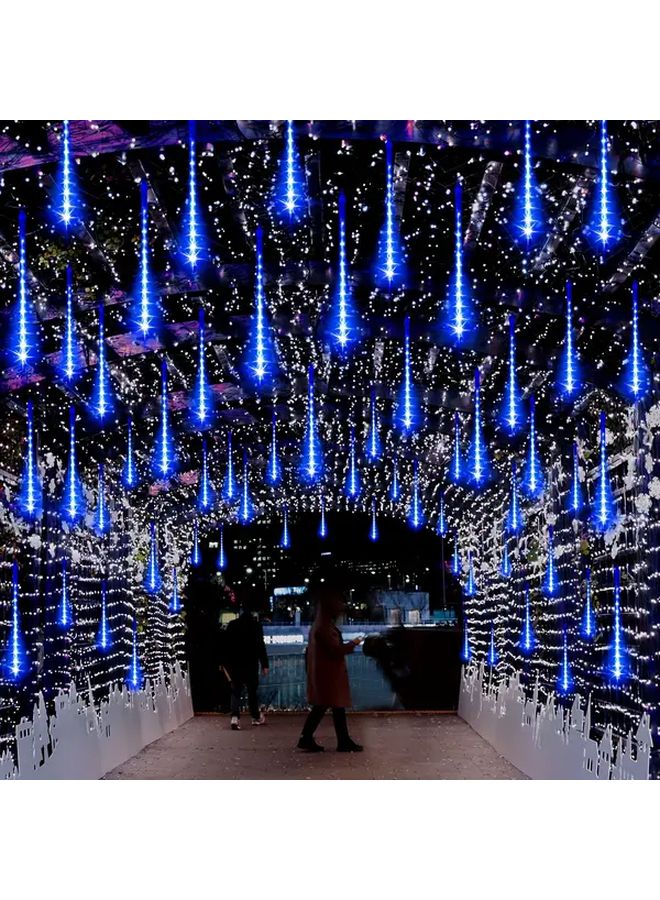 8 أنابيب 192 مصباح LED أضواء عيد الميلاد نيزك ستارة جليدية للأوتار لإضاءة المنزل - Image 3