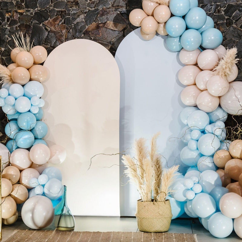 Sowide Dusty Blue Balloon Arch Kit,122Pcs Light Blue Sand White Metallic Gold Matte Balloons for Kids Boy Baby Shower Decorations Wedding Graduation Bridal Engagement Birthday Party Supplies - Image 4