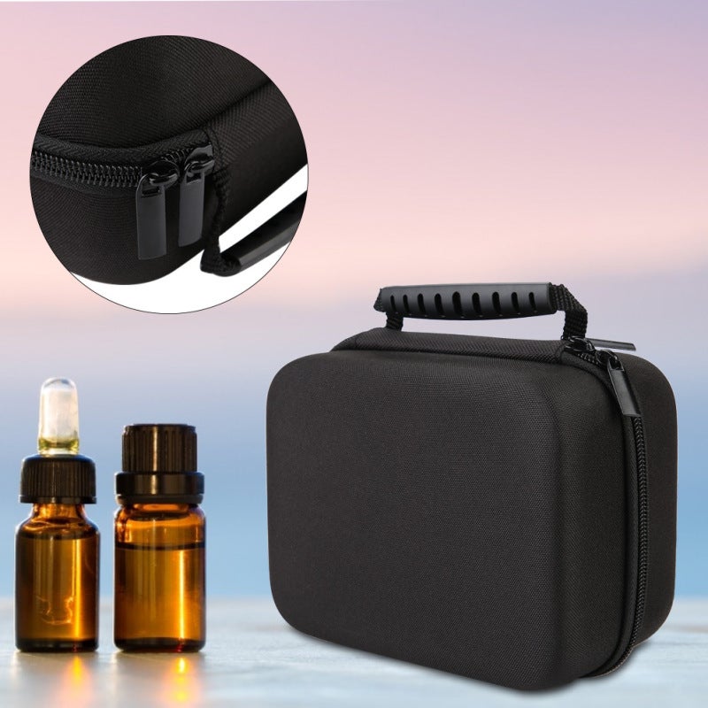 Portable Essential Oil Case EVA Smooth Surface Soft Anti-Friction Elastic - Essential Oil Carry Case with Pocket for DIY Lovers and Physiotherapists - Image 4
