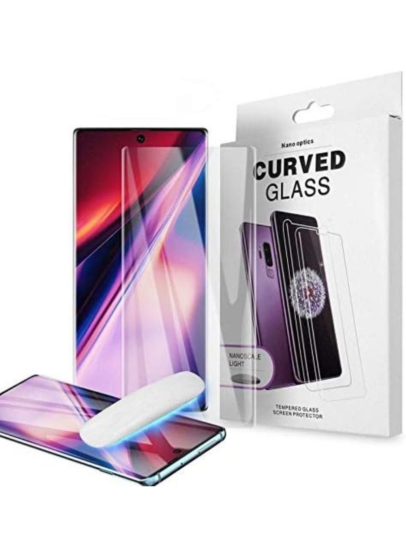 BESTSUIT Galaxy Note 10 Tempered Glass Nano Optics Curved Liquid Full Glue Screen Protector 6.3 Inches / Scratch Resistant / Glossy Finish - Clear  - Image 1