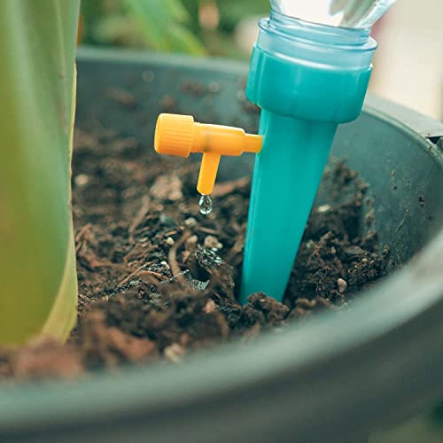 TURBID Automatic Plant Water Dropper Set Self Watering Device for Plants Self Watering Spikes Irrigation System with Adjustable Control Valve Switch Design Garden Plant watering System (Set of 3) - Image 3