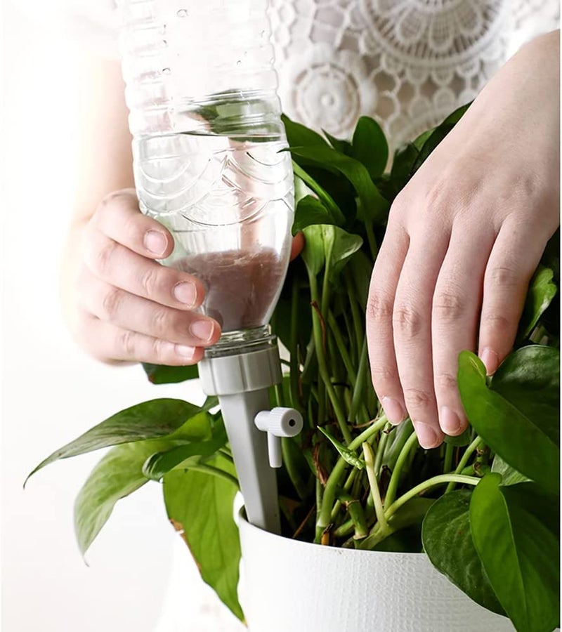 TURBID Automatic Plant Water Dropper Set Self Watering Device for Plants Self Watering Spikes Irrigation System with Adjustable Control Valve Switch Design Garden Plant watering System (Set of 3) - Image 4
