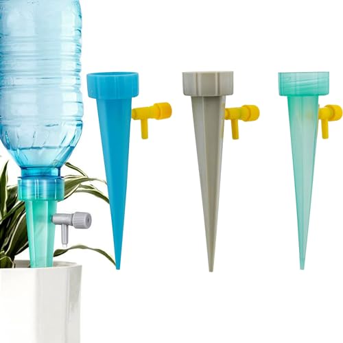 TURBID Automatic Plant Water Dropper Set Self Watering Device for Plants Self Watering Spikes Irrigation System with Adjustable Control Valve Switch Design Garden Plant watering System (Set of 3) - Image 1