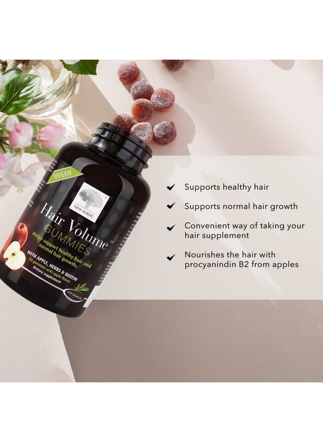 New Nordic Hair Volume Gummies; With Biotin For Healthy Hair Skin & Nails; Swedish Made; 60 Count (Pack Of 3)  - Image 3