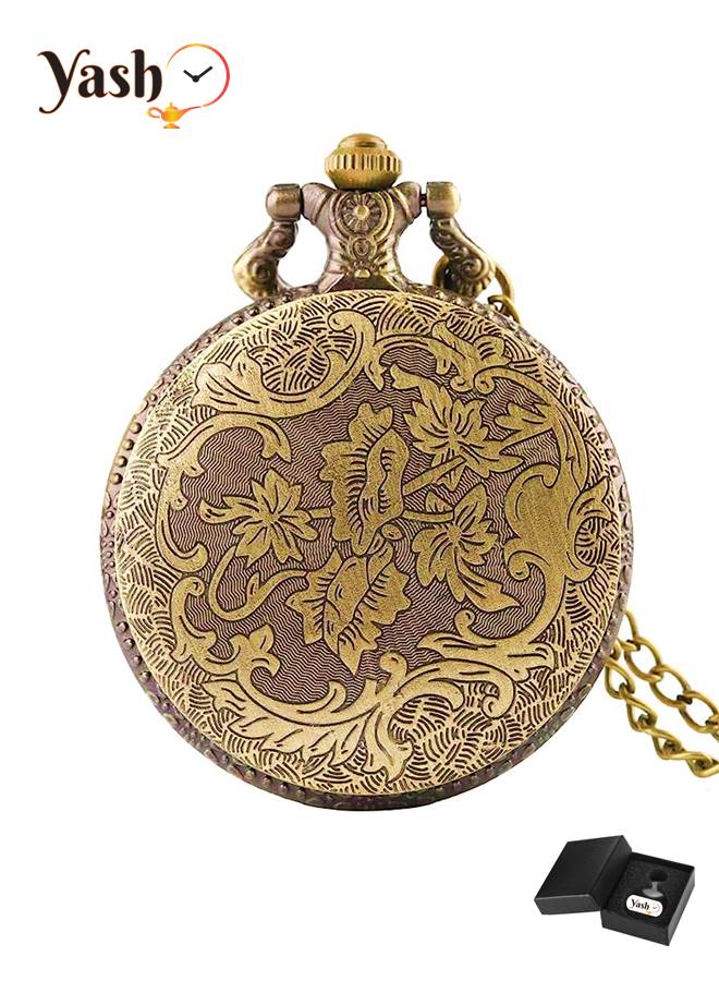 Yash Horse Inspired Quartz Pocket Watch