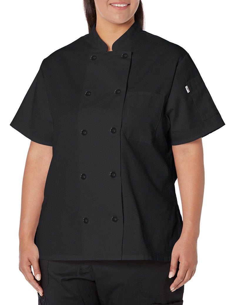 Uncommon Threads womens Tahoe Women's Fit Chef Coat Shirt, Black, X-Small US - Image 1