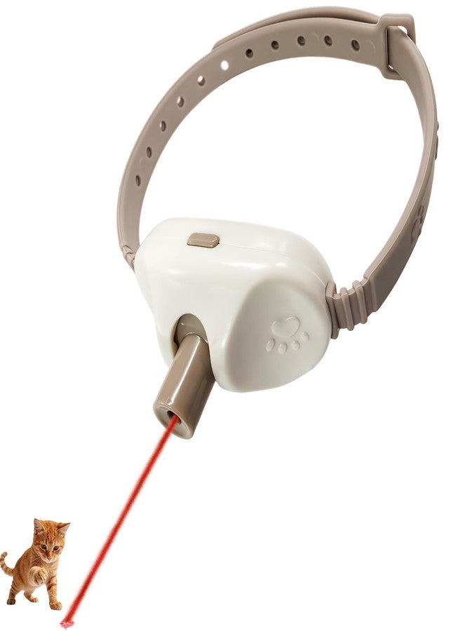 Walfront Cat Toys, Automatic Interactive Brown Light Collar, USB Rechargeable Adjustable 9.1-13.4in, 2 Modes & 41° Angle, Hands-Free Indoor Chase for Cats & Kittens, Fun Play - Image 1