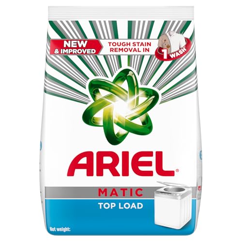 Ariel Matic Detergent Powder Top Load - 1kg | Removes 100 Tough Stains in 1 wash | Specially Designed for Washing Machines | Fresh Fragrance - Image 1