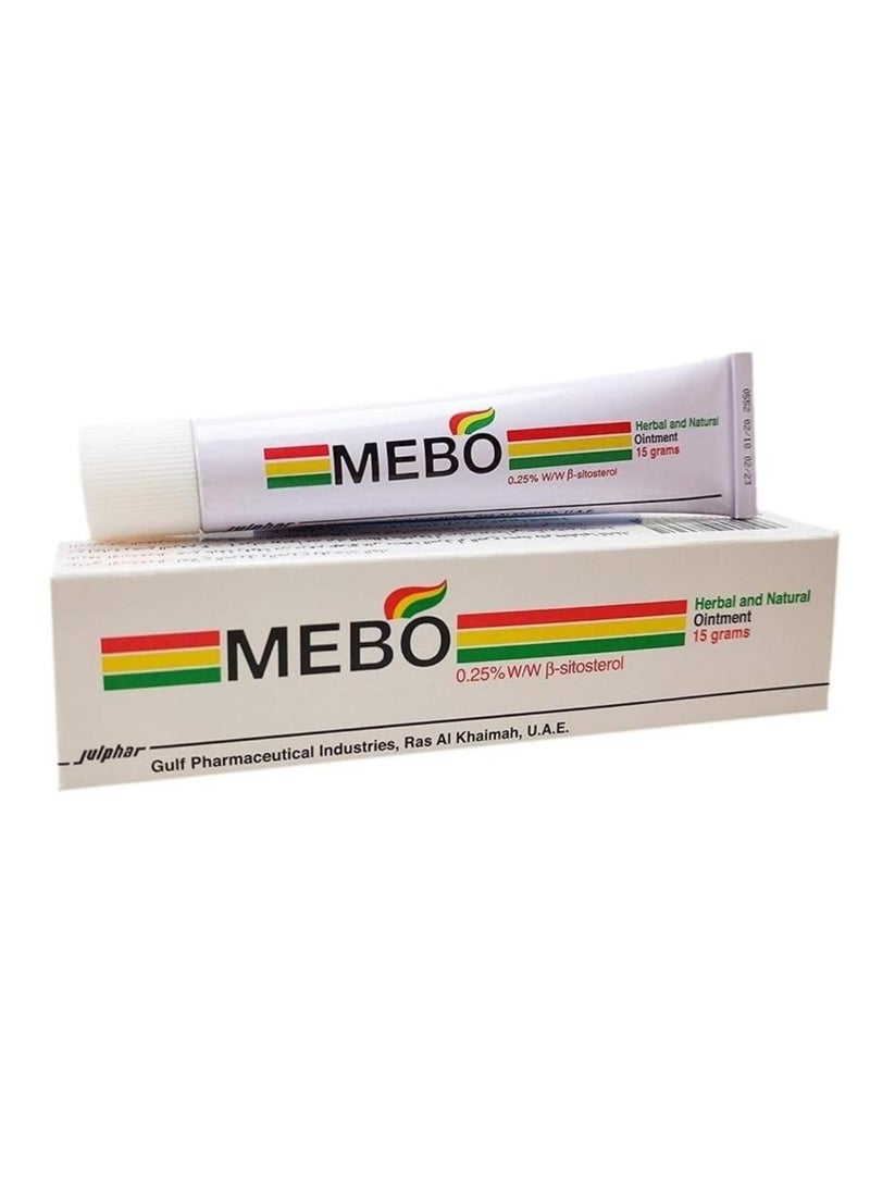 Julphar MEBO 15 GRAM Ointment for treating burns, 100% natural ointment that helps with natural healing and treatment of burns, 15 grams  - Image 1