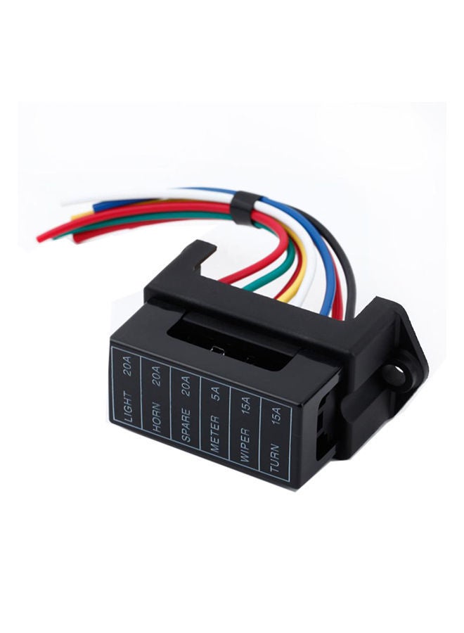 NIBEMINENT 6-Way Auto Blade Circuit Fuse Box Block Holder Black  - Image 1