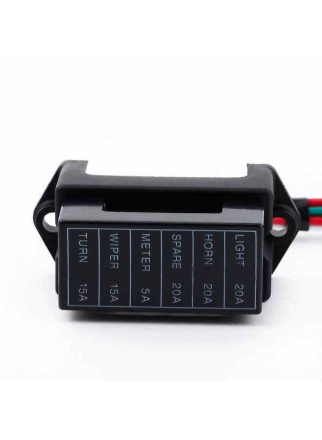NIBEMINENT 6-Way Auto Blade Circuit Fuse Box Block Holder Black  - Image 4