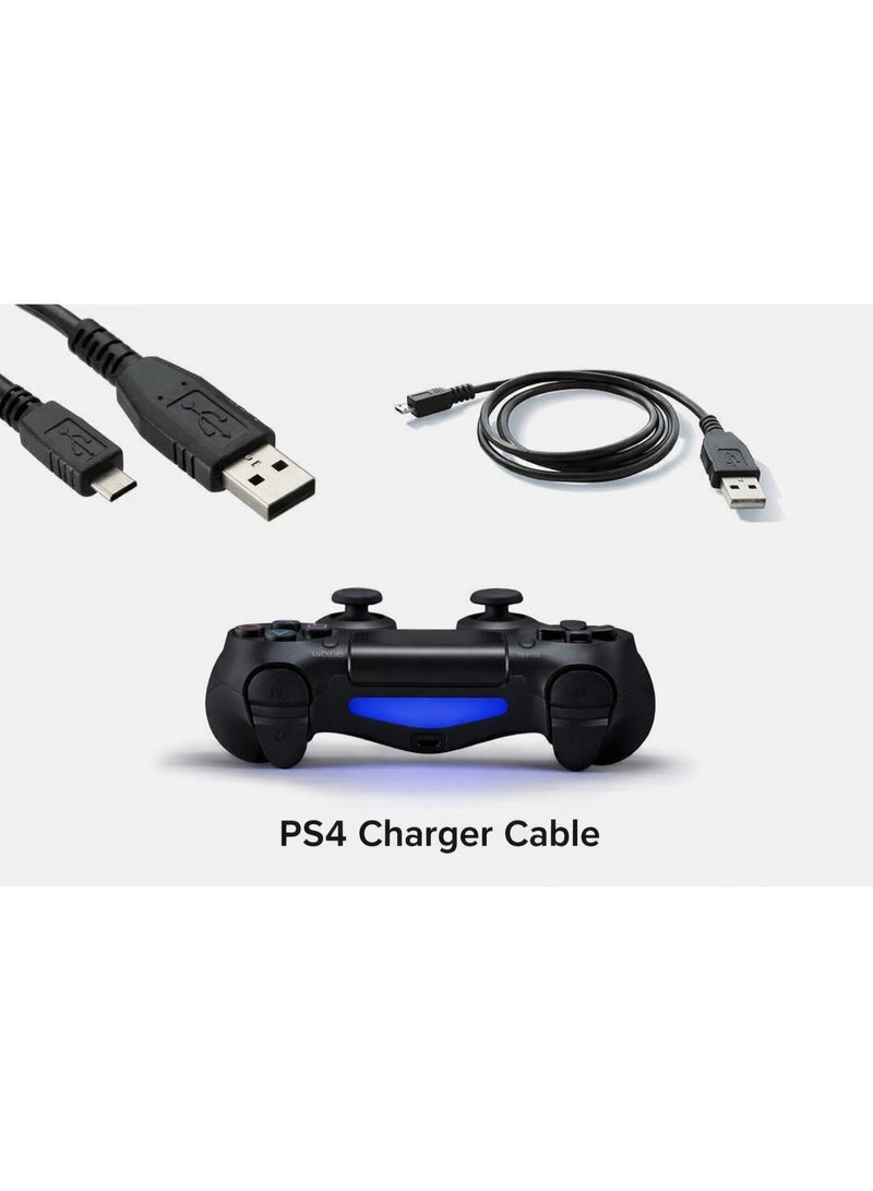 ​كابل كونف كابل شحن Micro USB بطول 1.8 متر لوحدة تحكم ألعاب سوني بلاي ستيشن PS4 وإكس بوكس ون، مناسب للاستخدام اليومي والشحن السريع للأجهزة المحمولة المنزلية والألعاب - Image 5