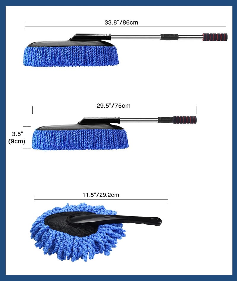 YeewayVeh Car Duster Kit - 2 Pack Microfiber Cleaning Brushes with Extendable Handle - Image 5