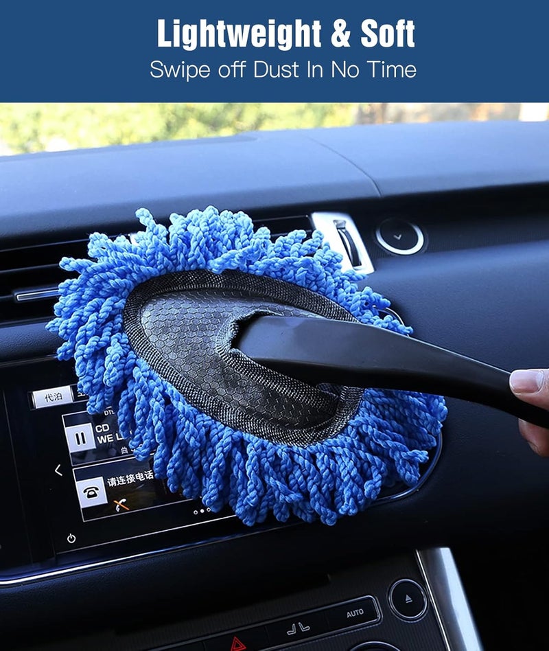 YeewayVeh Car Duster Kit - 2 Pack Microfiber Cleaning Brushes with Extendable Handle - Image 3