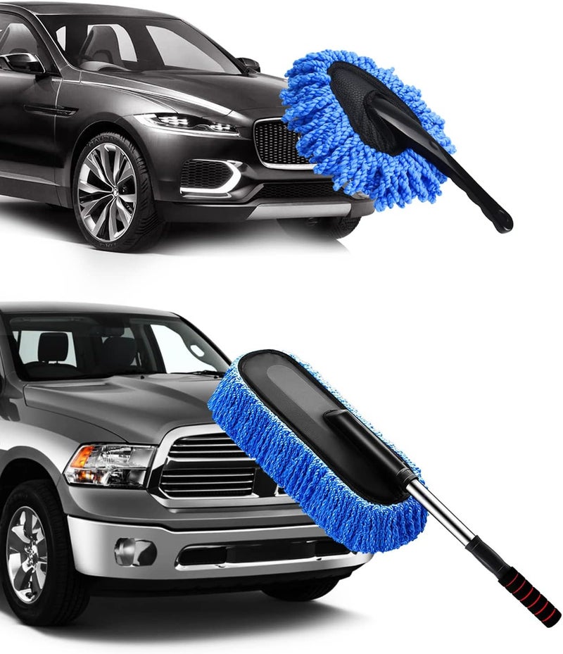 YeewayVeh Car Duster Kit - 2 Pack Microfiber Cleaning Brushes with Extendable Handle - Image 1