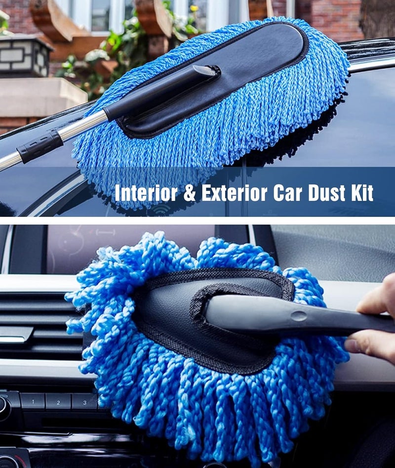 YeewayVeh Car Duster Kit - 2 Pack Microfiber Cleaning Brushes with Extendable Handle - Image 2