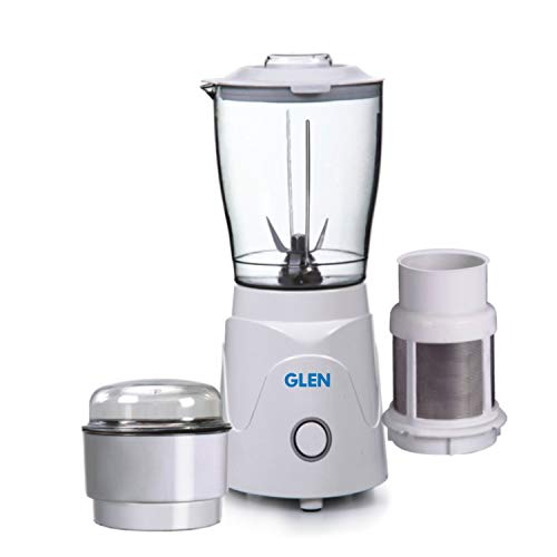 GLEN Polycarbonate Mini Blender Plus Grinder 4045 N Bg, 350 Watt, White - Image 1