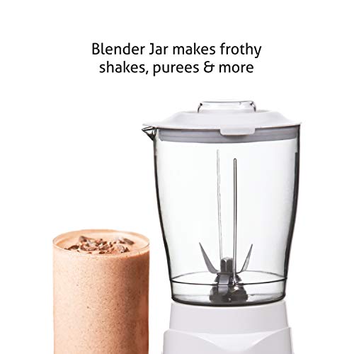 GLEN Polycarbonate Mini Blender Plus Grinder 4045 N Bg, 350 Watt, White - Image 3