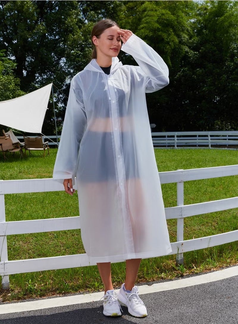 كيلا معطف مطر رياضي للجنسين، بغطاء رأس، مقاوم للماء، مصنوع من مادة إيثيلين فينيل أسيتات، برباط، ومقاس عادي - Image 1