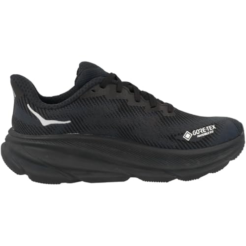 Hoka Women's Clifton 9 GTX Sneaker, Black/Black 1, 7 - Image 3