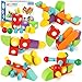 Hodurgyi 26 PCS Magnetic Foam Blocks STEM Preschool Toys for Children Magnetic Building Blocks for Toddlers Kids Bath Toys and Montessori Sensory Toys Birthday for Boys Girls Age 3 4 5 6 - Image 2