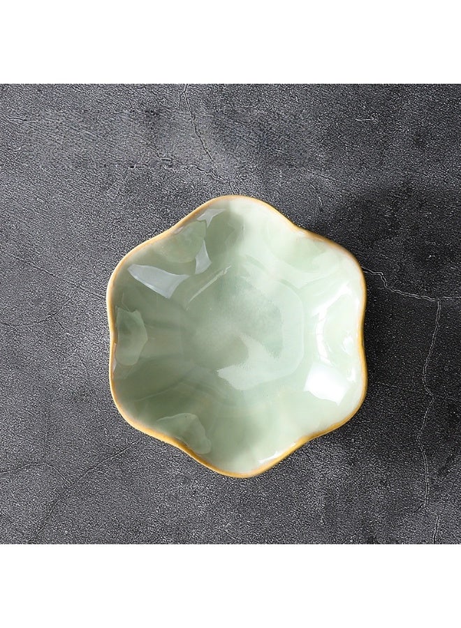Ceramic Jewelry Dish - Lotus Leaf Shape, for Ring Holder Necklace Small Key, Cute Plate Trinket Tray, Home Decor - Image 1