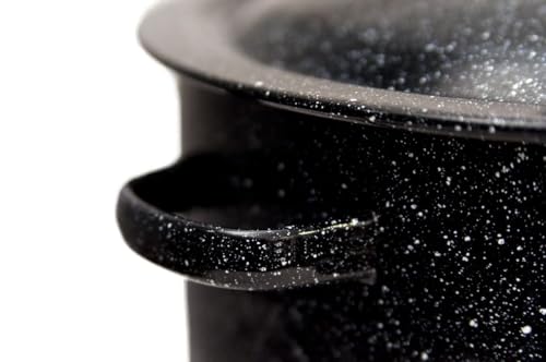 Granite Ware 12-Quart Stockpot, Large Capacity for Soups, Stews, Pasta - Durable Graniteware with Non-Stick Surface for Easy Cleaning - Chip-Resistant & Even Heat Distribution (Speckled Black) - Image 2