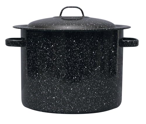 Granite Ware 12-Quart Stockpot, Large Capacity for Soups, Stews, Pasta - Durable Graniteware with Non-Stick Surface for Easy Cleaning - Chip-Resistant & Even Heat Distribution (Speckled Black) - Image 5