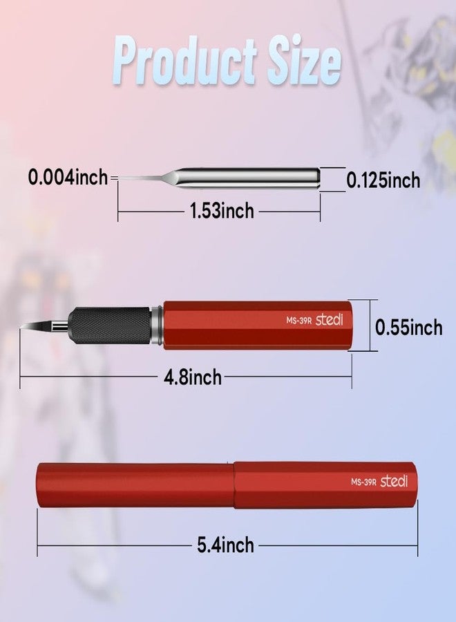 Stedi Model Scribing Chisel Tungsten Steel Blades 0.1mm Hobby RG Scale Model Gundam Model Kit Scribing Line Engraved Panel Line Resin Red - Image 3