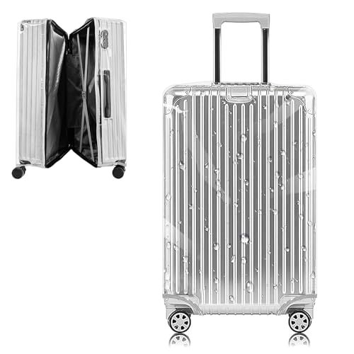 Yotako Upgraded Zippered Clear PVC Suitcase Cover, 30 Inch Luggage Covers for Wheeled Suitcase 30" - Image 1