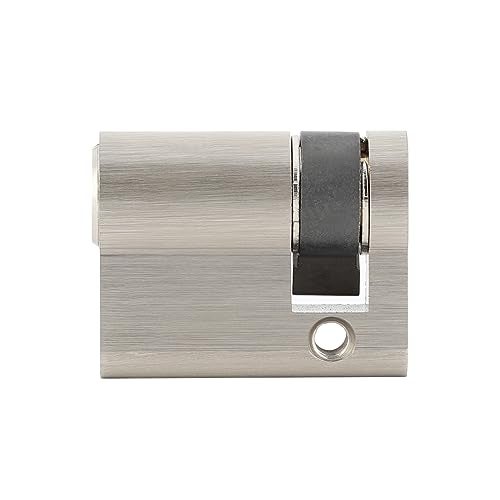 Jeriup Copper Half Cylinder Lock with Nickel Finish for Doors, Key Lock, 40mm, Single Side Open, Anti-Rust, Modern, Nickel - Image 4