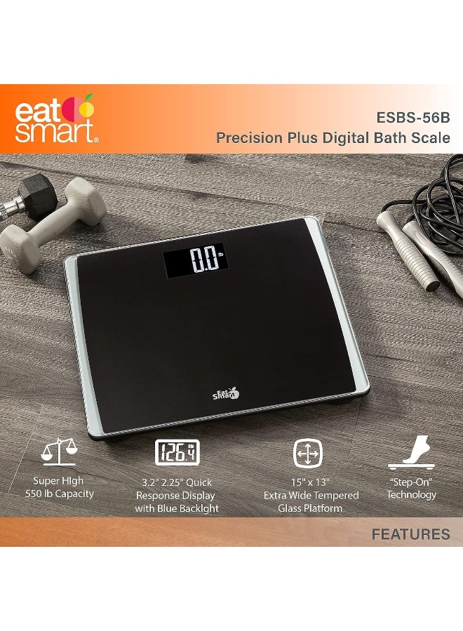 Eatsmart Precision High Capacity Scale with Extra Wide Platform, 550 Pound, Black - Image 5