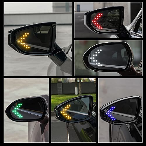 OtpOutopa 2PCS 14-SMD LED Arrow Panel Lights, Auto Parts Concealed LED Marker Clearance Light for Car Rearview Mirror Indicator Turn Signal Sequential Light Bulb Motorcycle Tail Lights (Blue) - Image 4