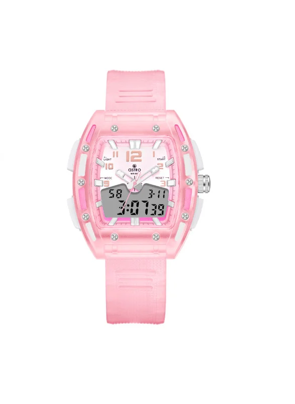 أسترو Astro A24803-PPPP Kids Analog-Digital Display Watch & Polyurethane Strap Pink